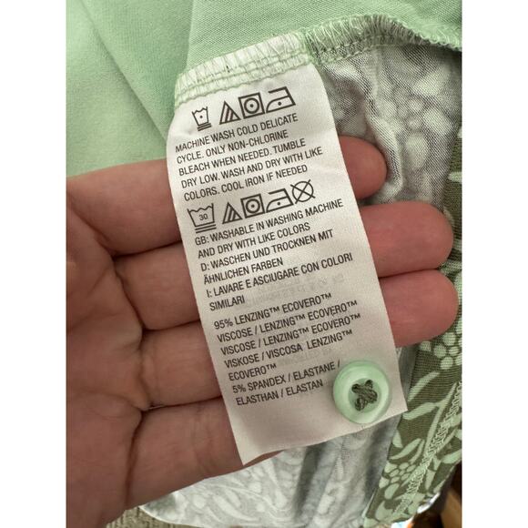 Zuda Rayon Span Print Mix Golf Tank Soft Mint Large NWOT Sleeveless Collar - Picture 13 of 13